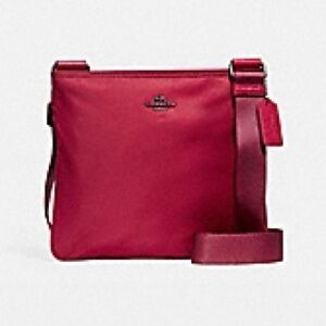 Coach Coach Nylon Crossbody Vibrant Red Shoulder Bag EUC